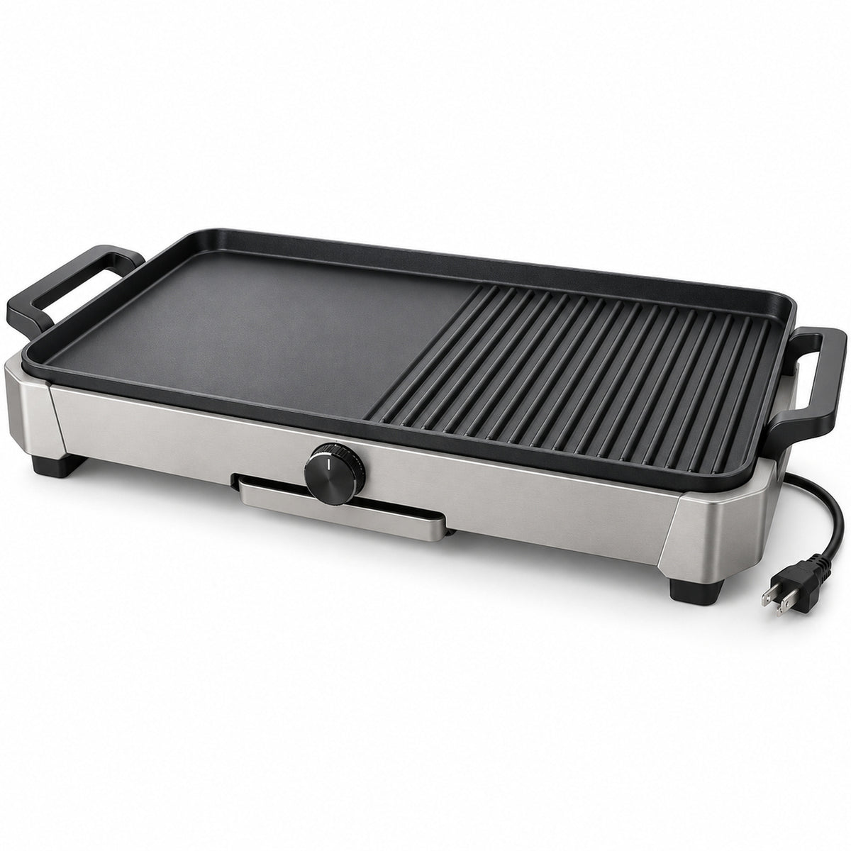 Split-Surface Electric Grill and Griddle