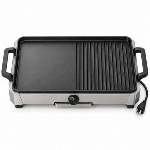 Split-Surface Electric Grill and Griddle