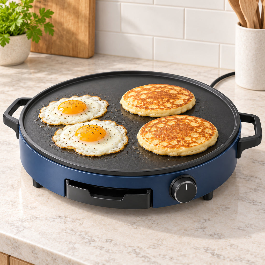 Round Breakfast Electric Griddle