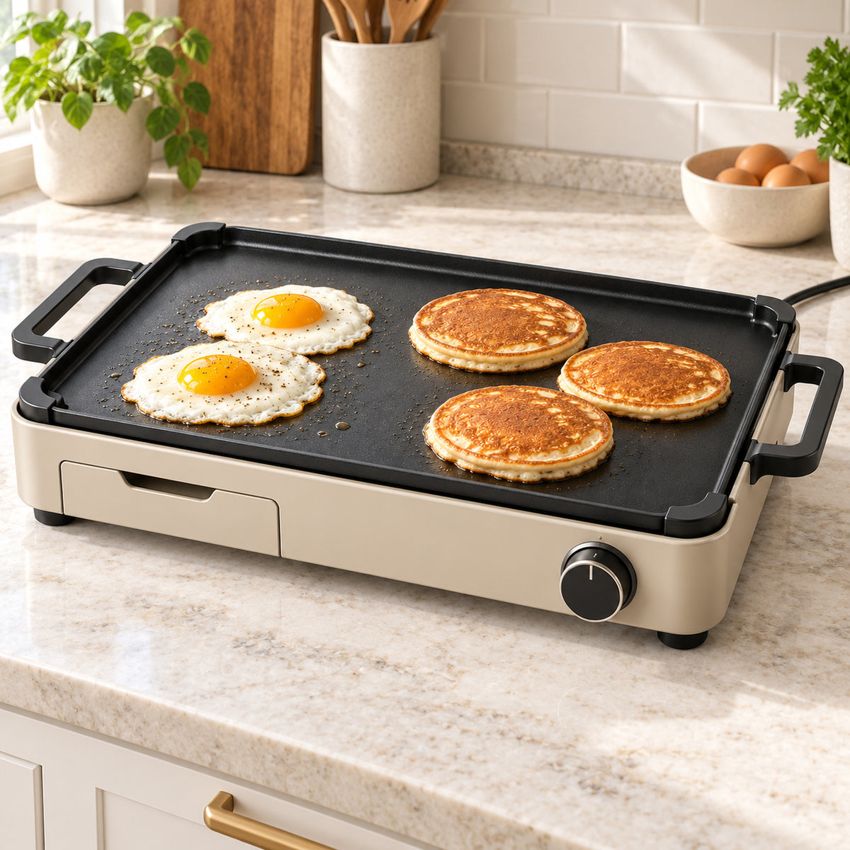 Removable-Plate Electric Griddle