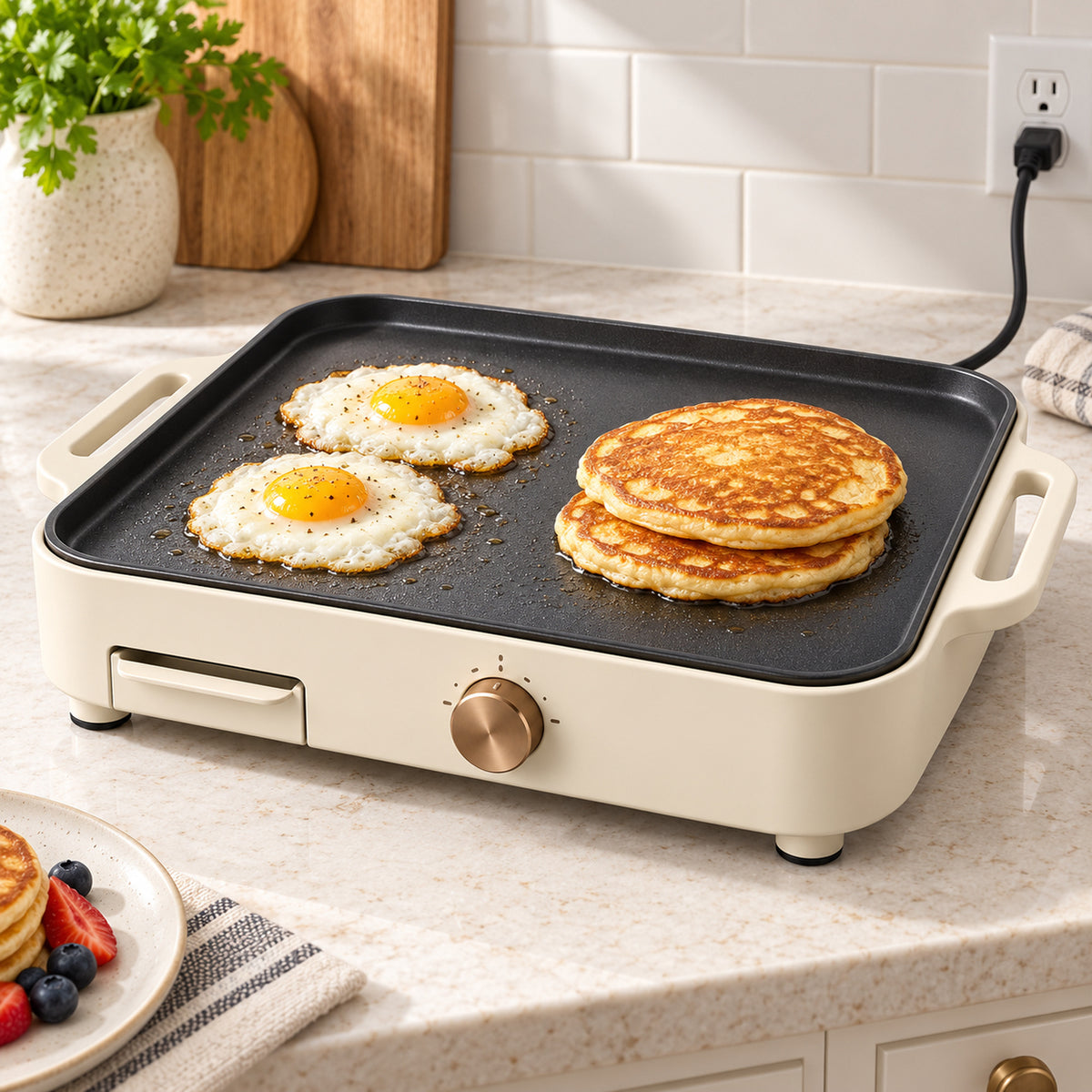 Compact Square Electric Griddle