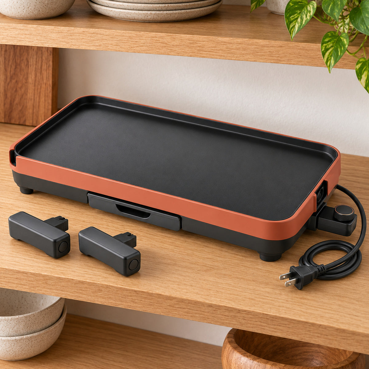 Removable-Handle Electric Griddle
